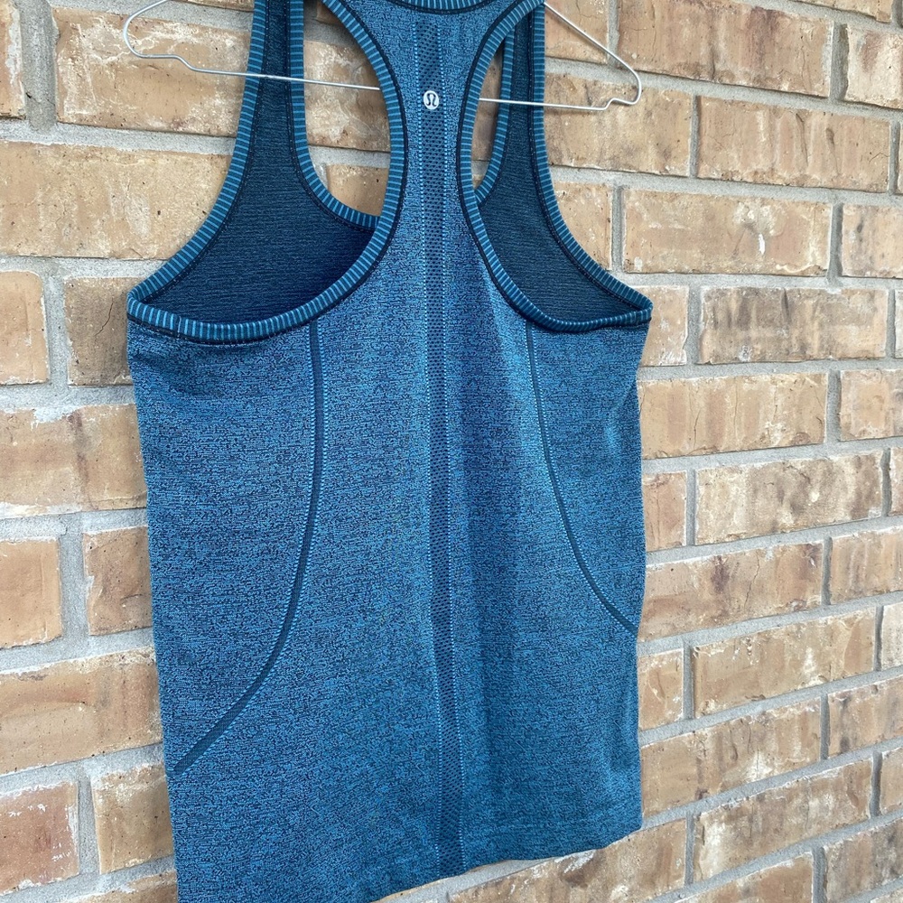 Lululemon Swiftly Tech Racerback Heathered Teal, Size 8 - Picture 7 of 13
